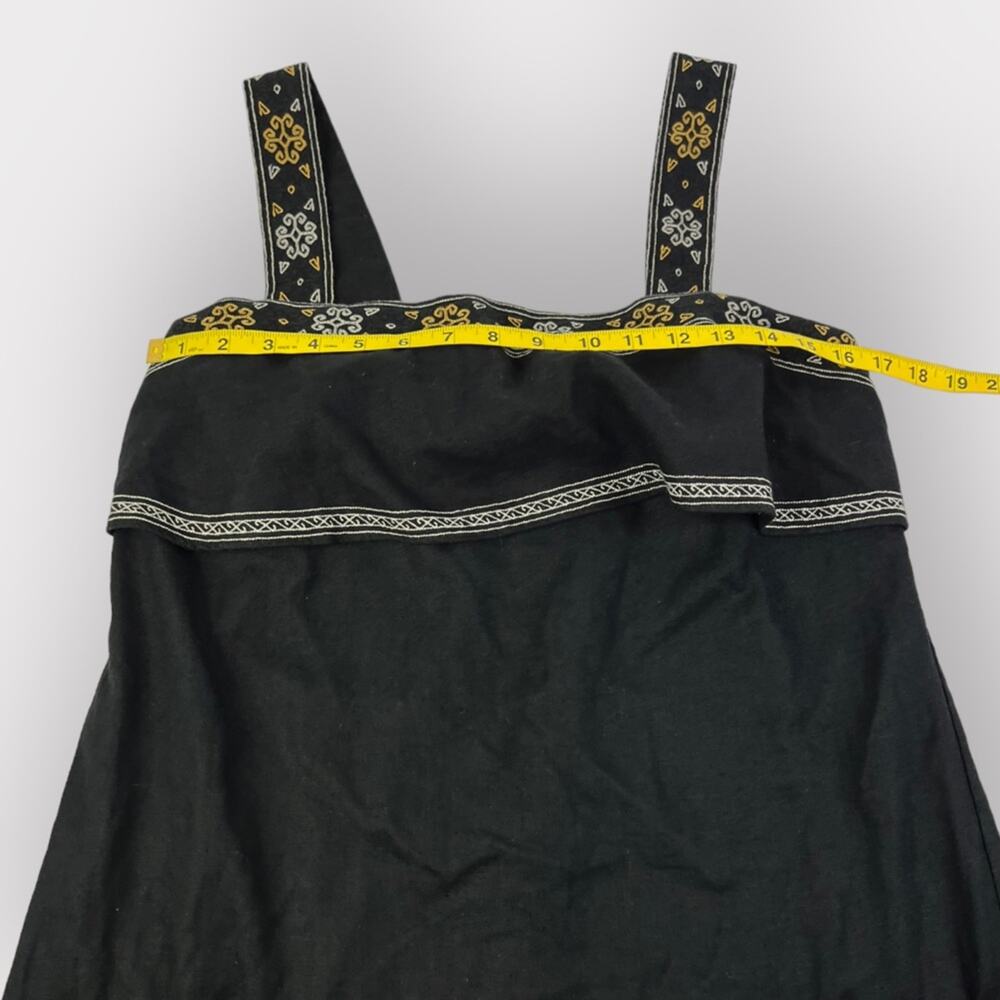 Madewell Embroidered Tier Linen Blend Dress Size Small - Picture 5 of 7